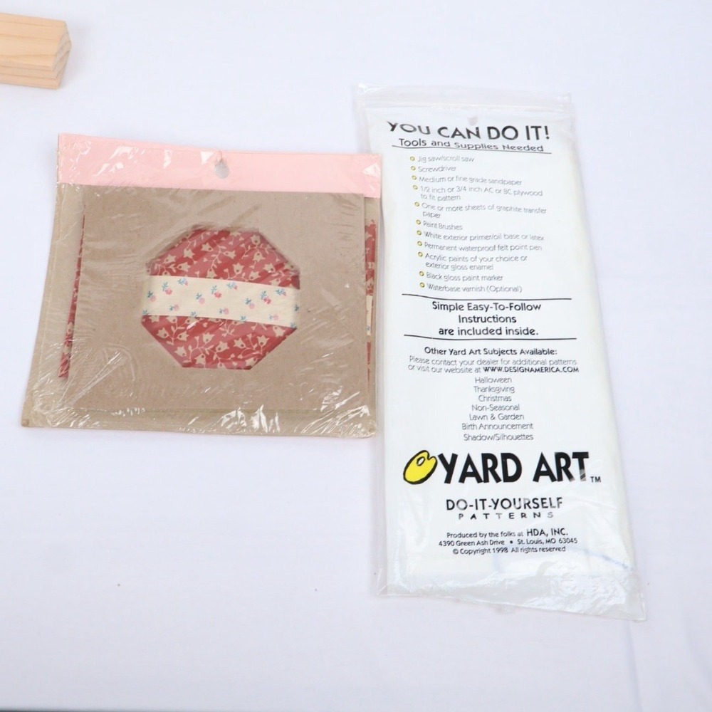 Mixed Lot VTG Wood Kits Prairie Girl Cat Country Cabin Crafts DIY Projects Plaid - Picture 3 of 9